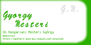 gyorgy mesteri business card